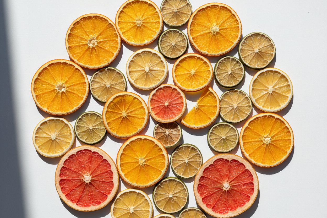 colorful dehydrated ciitrus