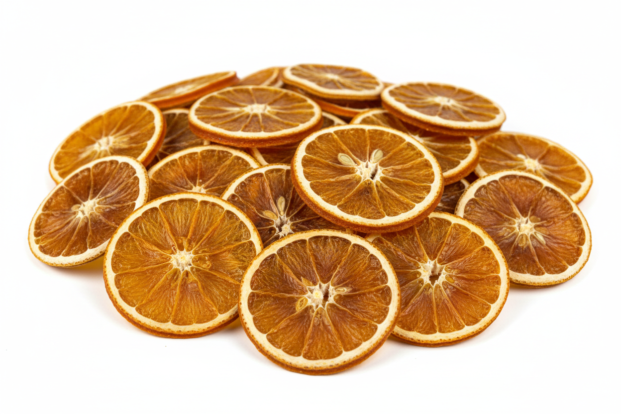 Dehydrated orange wheels in bulk